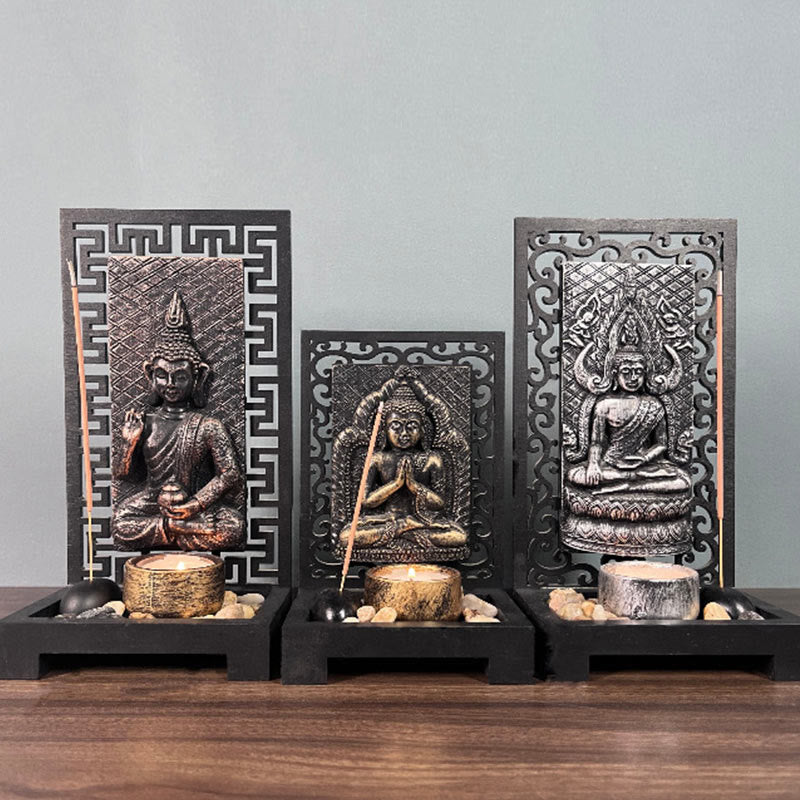 Buddha Stones Budda Współczucie Spokój Dom Żywica Modlitwa Ołtarz Dekoracja