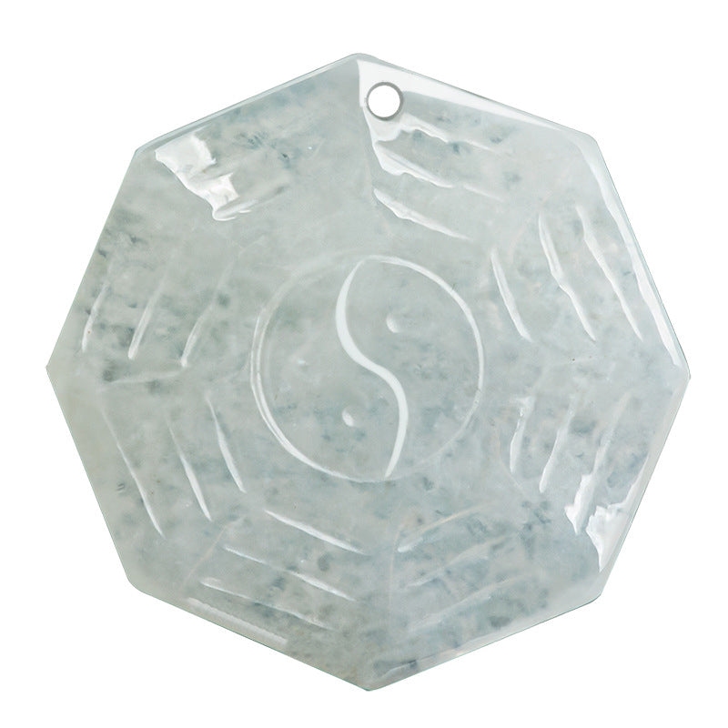 Naszyjnik z naturalnym jadeitem Bagua Yin Yang szczęścia - image 9