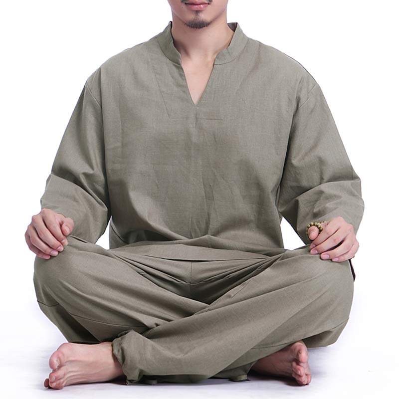 Buddha Stones Medytacja Modlitwa Duchowa Praktyka Zen Joga Odzież Męska Zestaw
