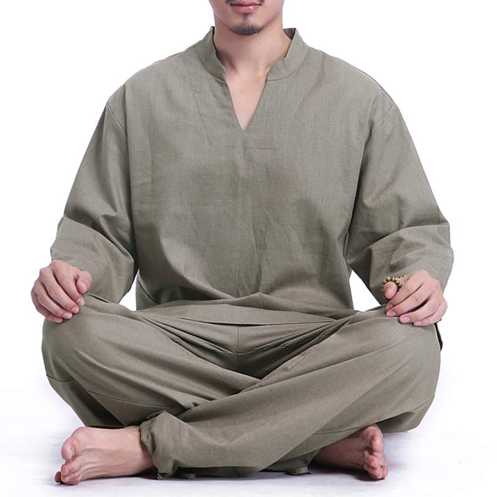 Buddha Stones Medytacja Modlitwa Duchowa Praktyka Zen Joga Odzież Męska Zestaw