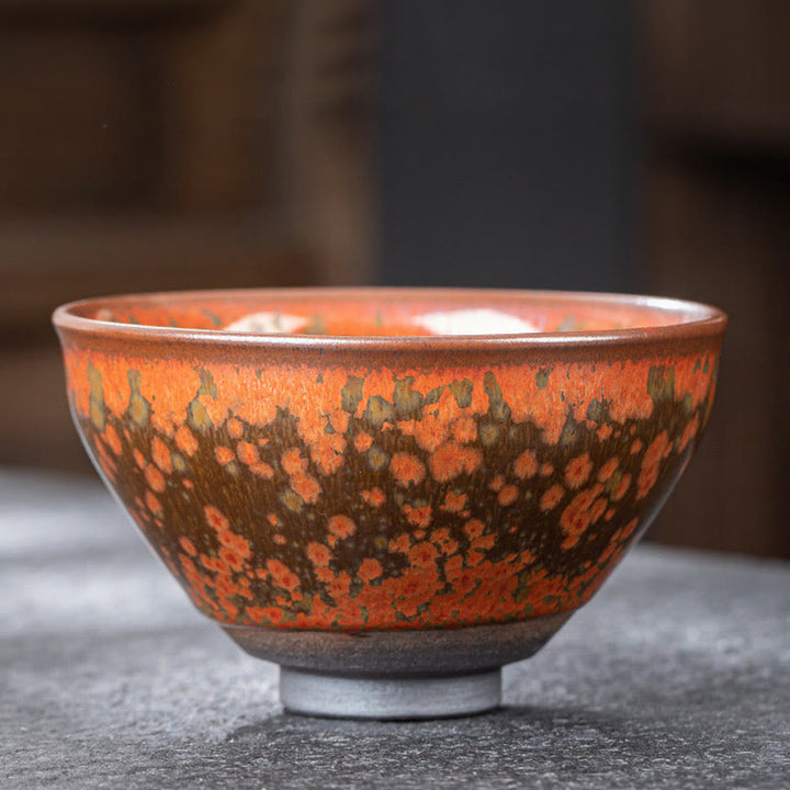 Buddha Stones Kwitnące Kwiaty Wzór Chiński Jianzhan Kiln Change Ceramiczny Filiżanka Do Herbaty Kung Fu Miska