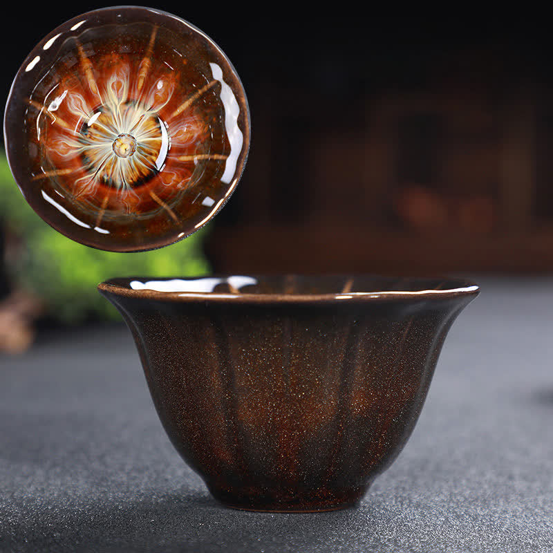 Buddha Stones Kolorowe Ceramiczne Filiżanki Do Herbaty Domowe Biuro Filiżanki Do Herbaty - Brązowy - image 87