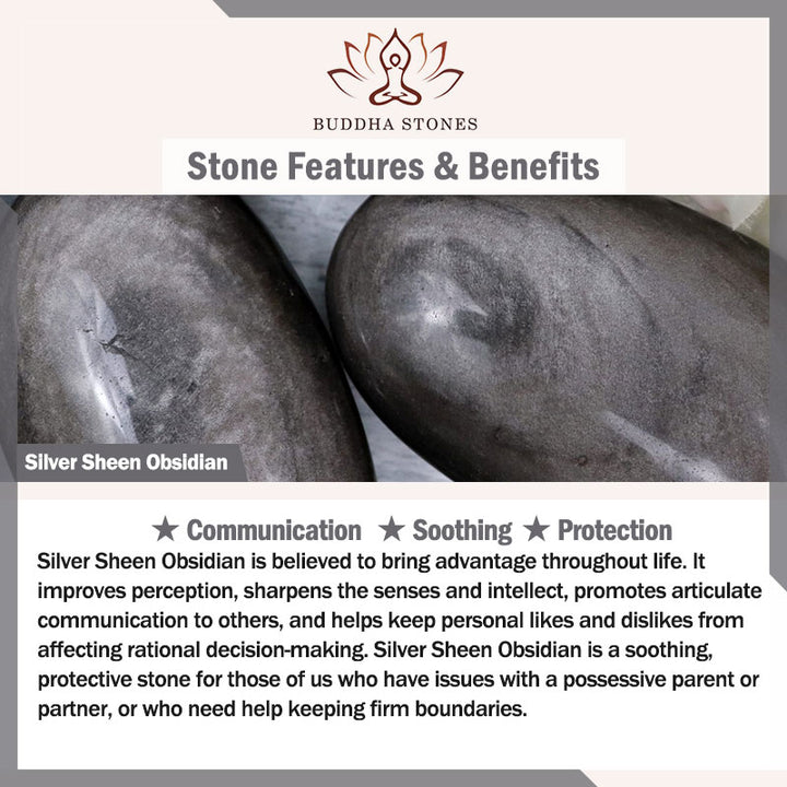 Buddha Stones Naturalny Srebrny Połysk Obsydian Biały Turkusowy Szary Jaspis Płatek Śniegu Obsydian Bransoletka Ochronna Rok Węża - image 7
