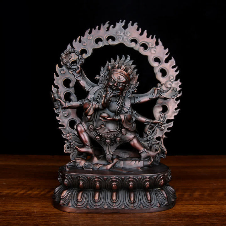 Tybetańska figurka Mahakali Bodhisattwy Współczucie Miedziana statua Dekoracja