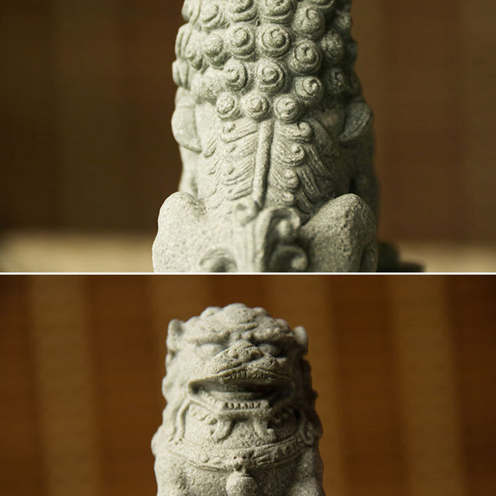 Buddha Stones Lew Fu Foo Psy Słoń Odpędzają Zło Błogosławieństwo Dekoracja Domu - image 9