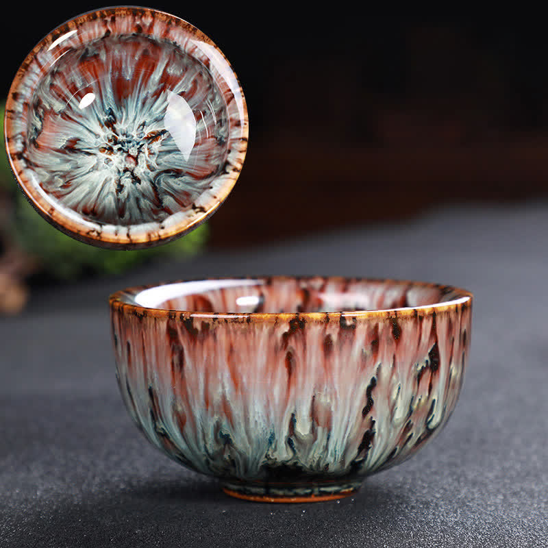 Buddha Stones Kolorowe Ceramiczne Filiżanki Do Herbaty Domowe Biuro Filiżanki Do Herbaty - PeachPuff - image 82