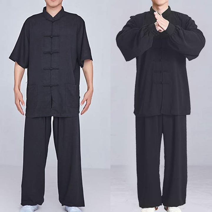 Buddha Stones Medytacja Zen Modlitwa Duchowa Tai Chi Qigong Praktyka Unisex Haft Odzież Zestaw - image 22