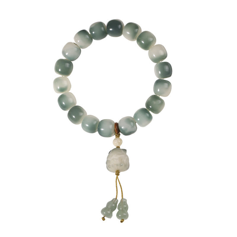 Buddha Stones Gradient Bodhi Nasiona Dziewięcioogoniastego Lisa Łapa Kota Pazur Szyszka Sosnowa Bransoletka Pokoju - image 11