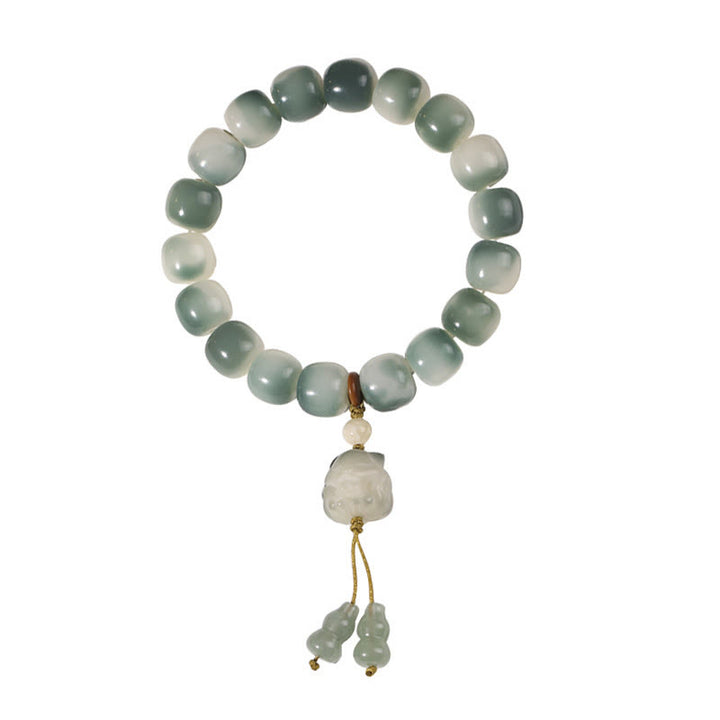 Buddha Stones Gradient Bodhi Nasiona Dziewięcioogoniastego Lisa Łapa Kota Pazur Szyszka Sosnowa Bransoletka Pokoju - image 11