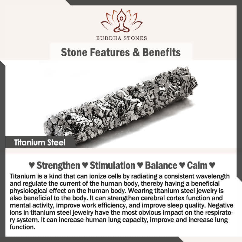 Bransoletka Buddha Stones, ręcznie pleciona, ze skóry, spokojna, ze stali tytanowej, ze sprzączką
