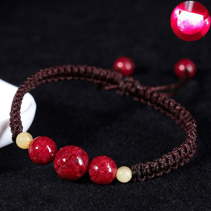 Bransoletka z czerwonego sznurka z Buddha Stones Cinnabar Blessing dla dzieci