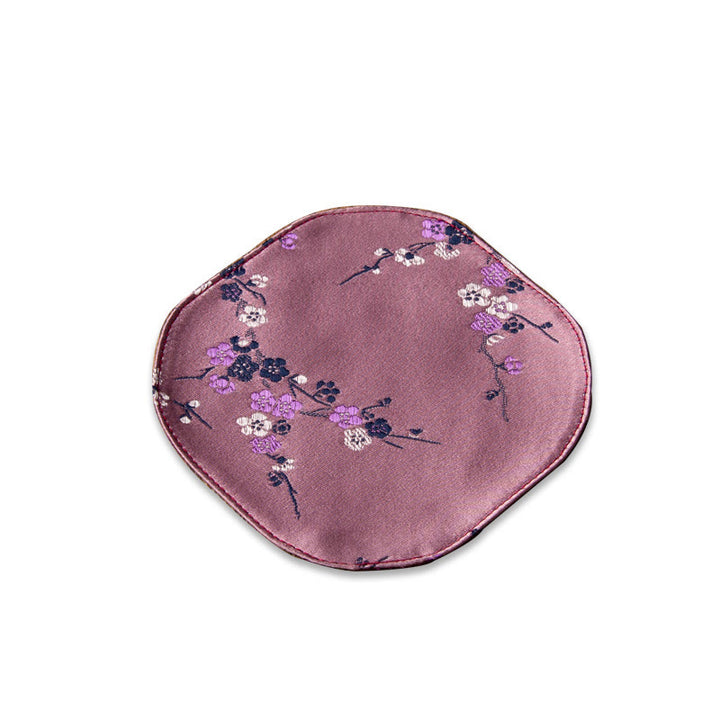Podkładka pod Buddha Stones Vintage Sea Wave Bamboo Plum Blossom, podkładka pod kubek z haftem Kung Fu Tea Mat