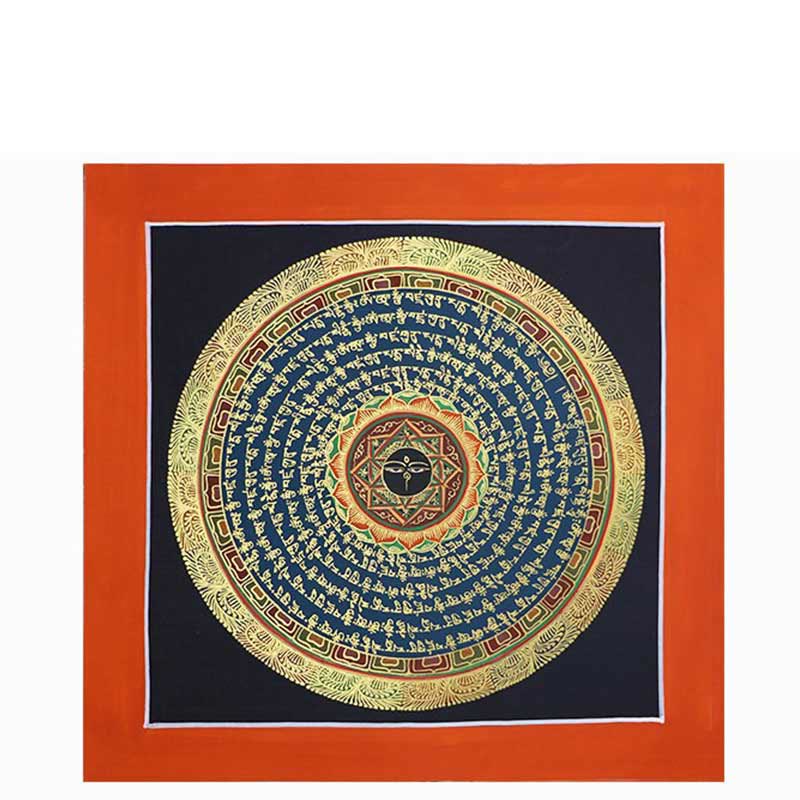 Tybetański ręcznie malowany obraz thangka duchowe błogosławieństwo pudełko niewidomych losowy wzór kolorystyczny