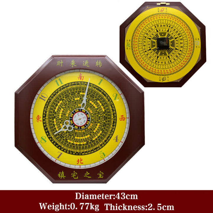 Feng Shui Bagua Mapa Równowagi Energii Mapa Ścienna Zegar - Zegar ścienny Bagua Map&Clock 43cm - image 17