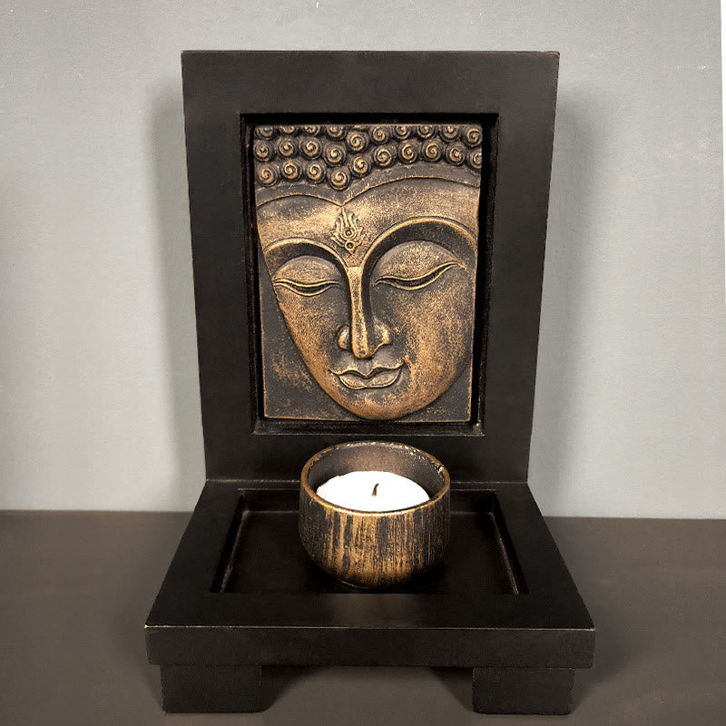 Buddha Stones Budda Współczucie Spokój Dom Modlitwa Ołtarz Zen Dekoracja - Brązowy Budda - image 3