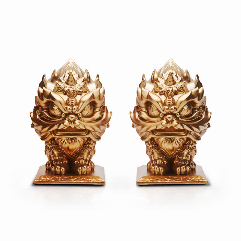 Buddha Stones Lwa Statua Siła Żywica Dekoracja Domu Biuro