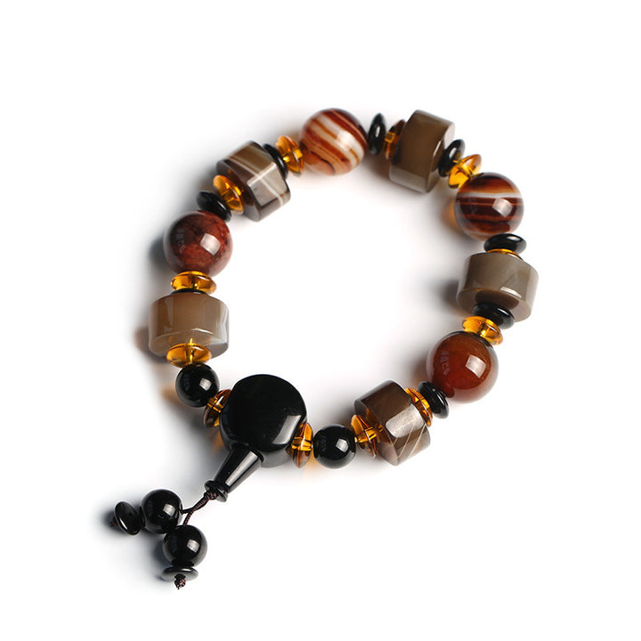 Naturalna Bransoletka Szczęścia Sardonyx