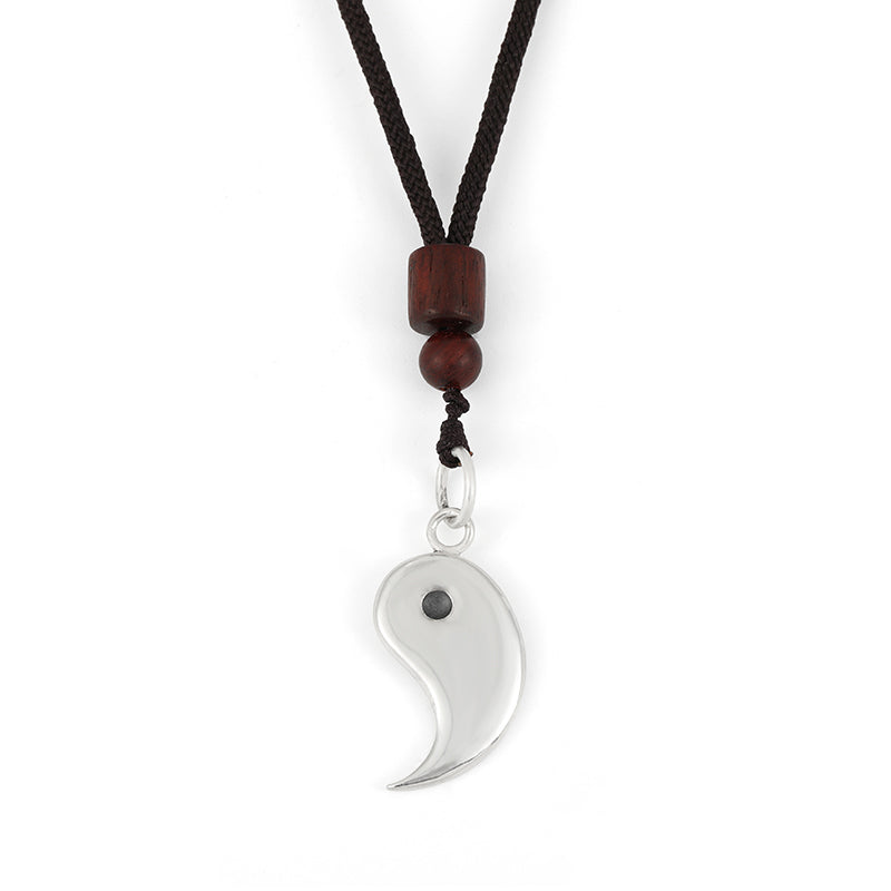 Buddha Stones 990 Srebro Sterlingowe Naszyjnik Yin Yang Równowaga Harmonia Wisiorek - Jang - image 9