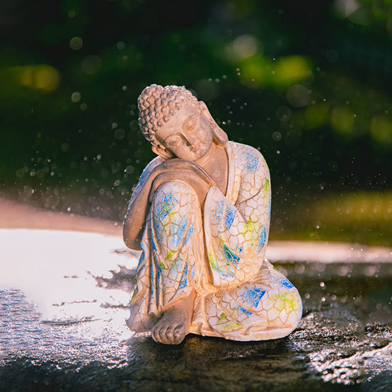 Medytujący Zen Budda Spokój Żywica Statuetka Dekoracja Domu
