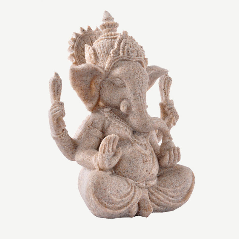 Buddha Stones Ganesh Ganpati Posąg Słonia Bogactwo Błogosławieństwo Dekoracja Domu - image 7