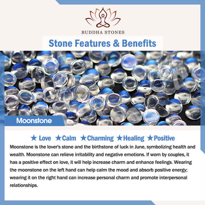 Chiński zodiak Natal Buddha 925 Srebro Sterling Czarny Obsydian Moonstone Bransoletka Siła