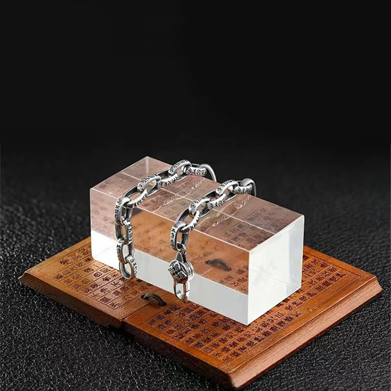 Buddha Stones Om Mani Padme Hum Podwójna Dorje Miedziana Bransoletka Mądrości Grawerowana - image 15