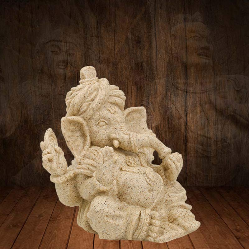 Ganesh Ganpati Słonia Statua Błogosławieństwo Ochrona Dekoracja Domu