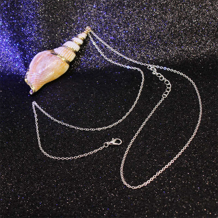 Naturalny naszyjnik z muszli Shankha Conch Shell z muszli morskiej