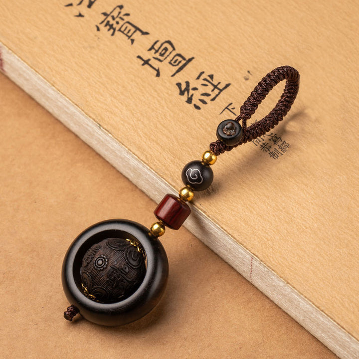 Buddha Stones Tybetańskie Małe Liście Czerwone Drzewo Sandałowe Heban Szczęście Ochrona Obrót Dekoracja - Ebony&Six True Words - image 18