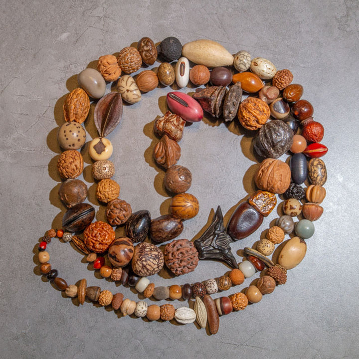 Buddha Stones 108 Mala Koraliki Bodhi Nasiona Szczęścia Bogactwo Bransoletka Mala Nadgarstek