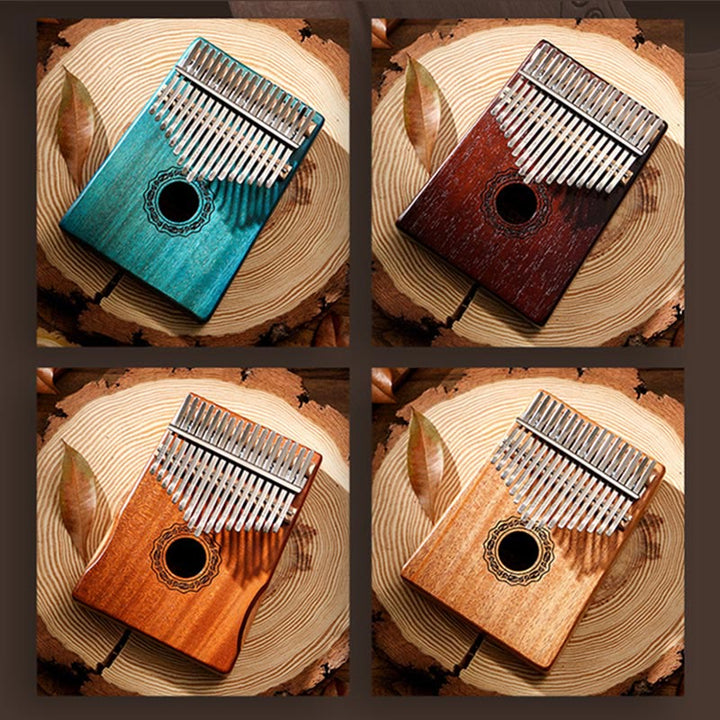 Kalimba z Buddha Stones 17 klawiszy Pianino kciukowe Drewno mahoniowe Akacja Orzech Przenośne pianino palce