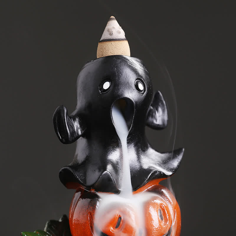 Dynie na Halloween Duch Żywica Cofanie Dymu Fontanna Kadzidło Palnik Dekoracja
