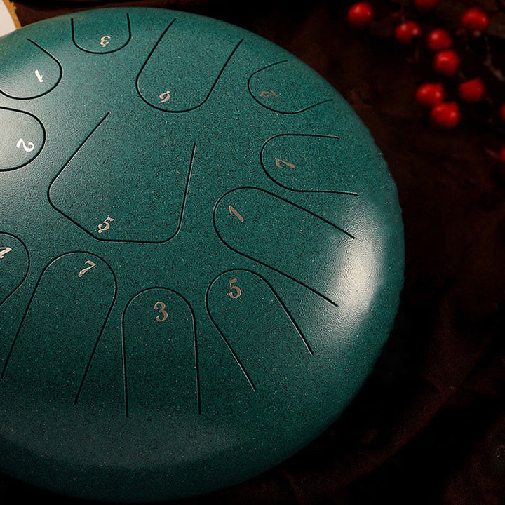 Buddha Stones stalowy językowy Dźwięk uzdrawiający uważność medytacja joga zestaw perkusyjny 11 nut 8 cali - image 11
