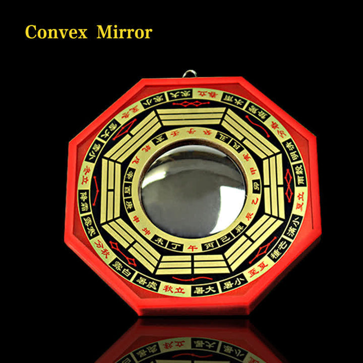 Feng Shui Bagua Mapa Równowagi Salonu Energia Mapa Lustra - 8 cali - Lustro wypukłe - Czerwony - image 10