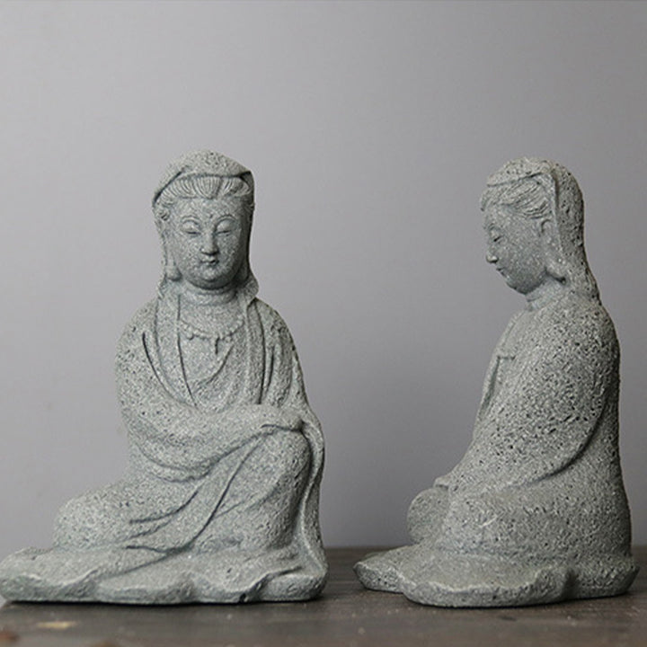 Buddha Stones Avalokitesvara Statuetka Błogosławieństwo Dekoracja Domu - image 13