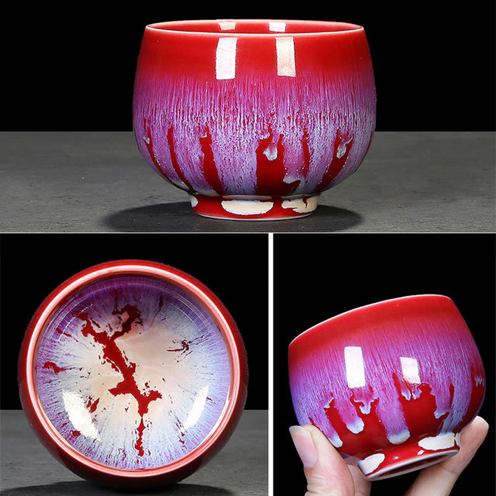 Buddha Stones Chińskie Jianzhan Glaze Kiln Change Ceramic Tea Cup Tenmoku Kung Fu Tea Cup