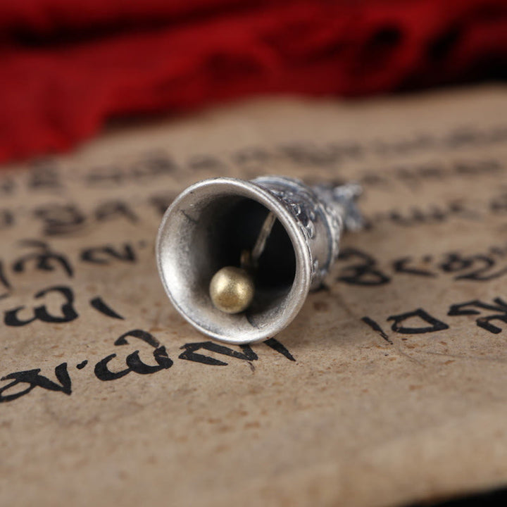 Buddha Stones Tybet 925 Srebro Sterlingowe Om Mani Padme Hum Dorje Dzwon Wadżra Grawerowany Oświecenie Wisiorek Dekoracja Wisząca - image 18