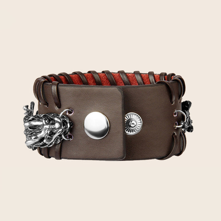 Bransoletka ochronna Dragon Leather Weave