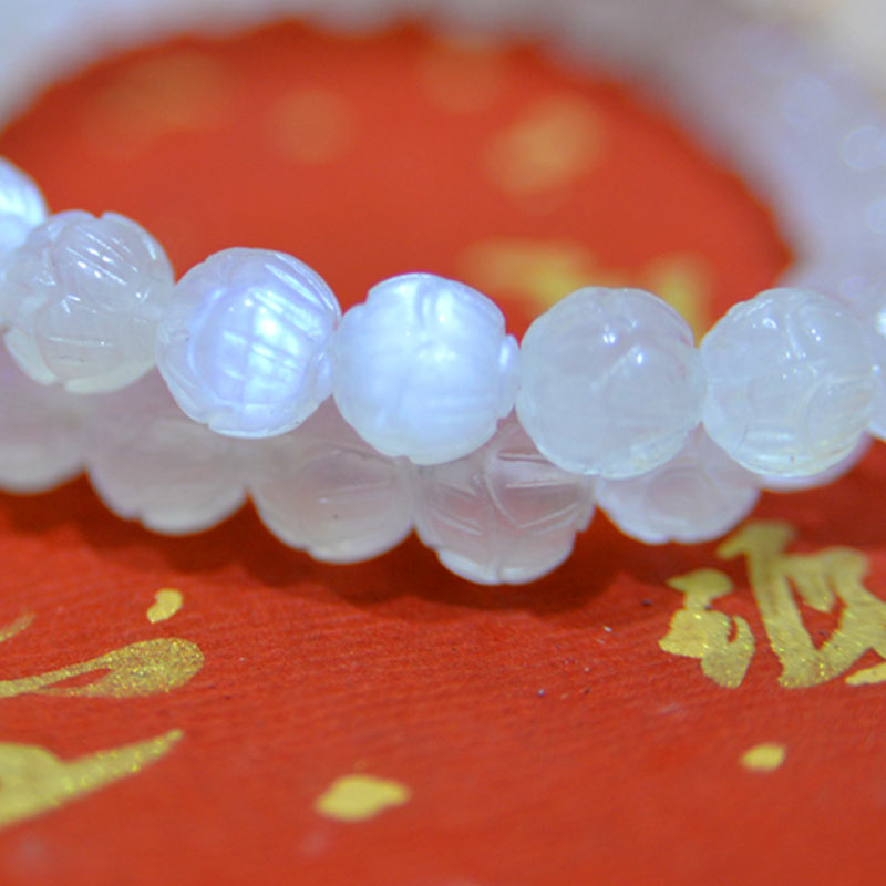 Bransoletka Buddha Stones Natural Moonstone Lotus Love