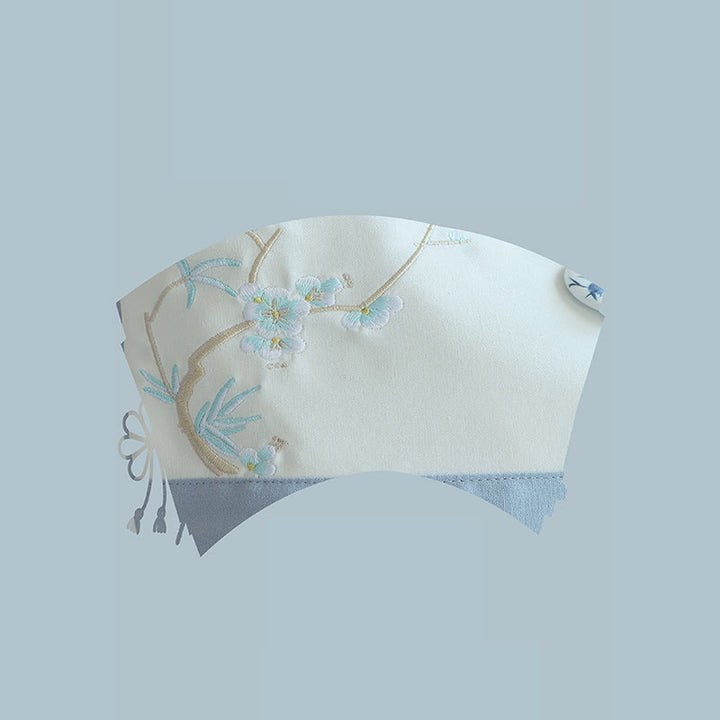 Kwiat gruszy śliwka brzoskwiniowy kwiat bambus haft płótno duża pojemność torba na ramię torba typu tote - image 20