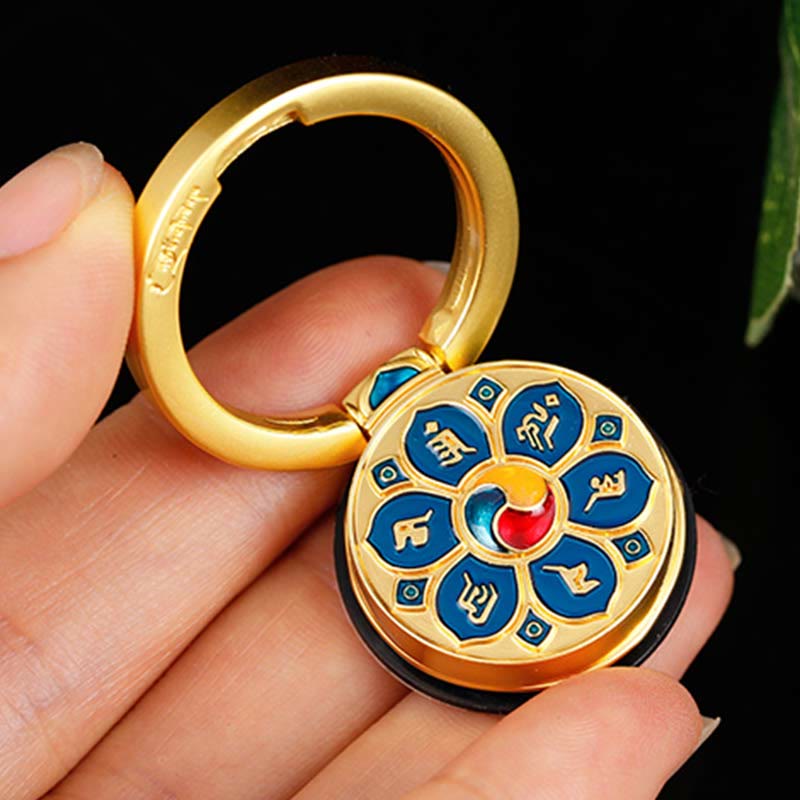 Tybetański Om Mani Padme Hum Peace Phone Ring Bracket Uniwersalny uchwyt na telefon Dekoracje
