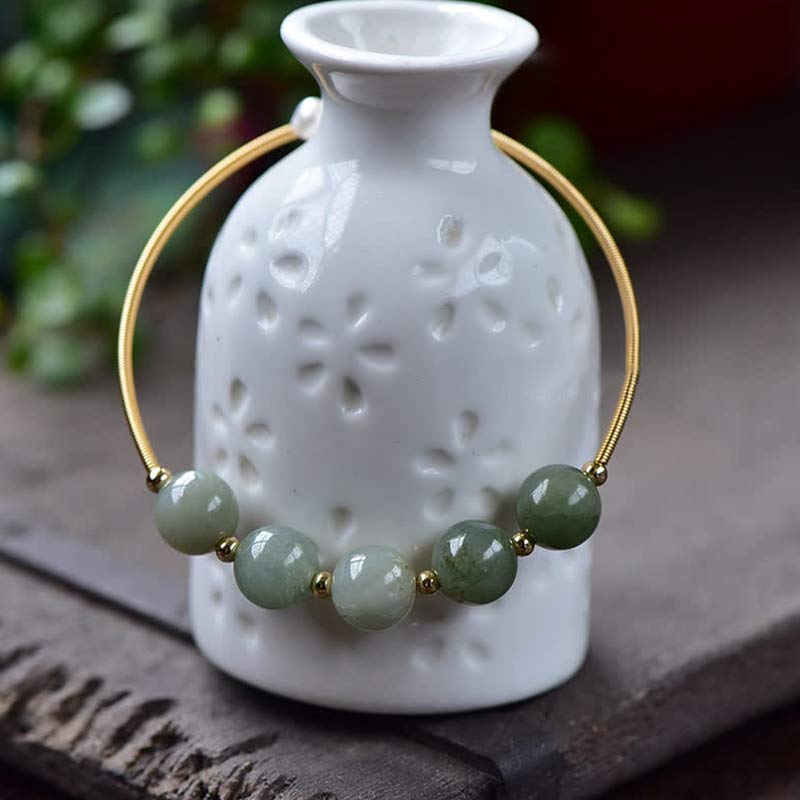 Bransoletka z Buddha Stones Jadeit Obfitość Szczęście Błogosławieństwo