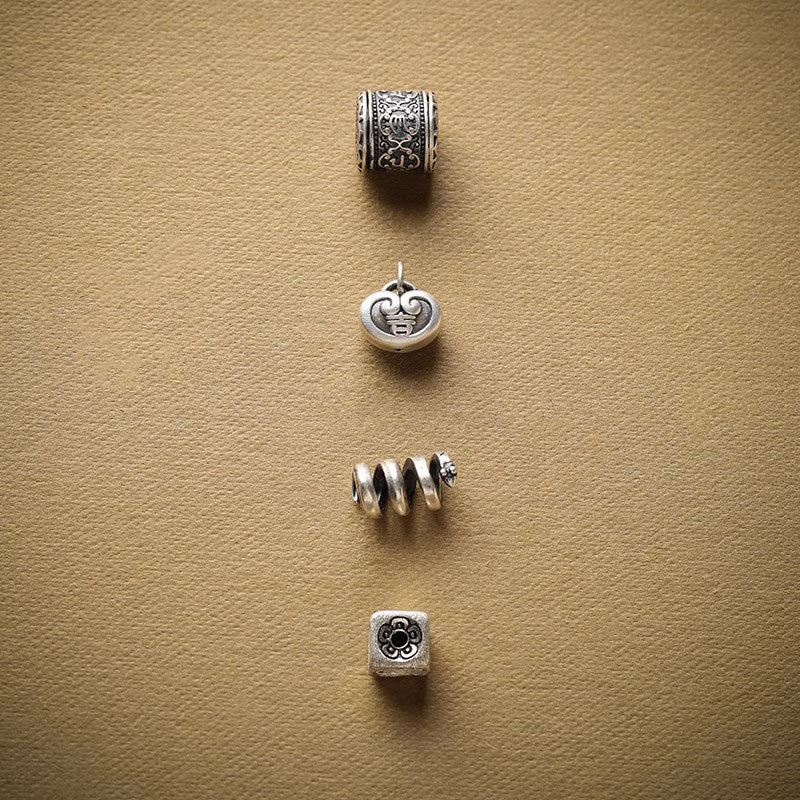 Buddha Stones ręcznie robione tybetańskie Om Mani Padme Hum rzeźbione pomyślne amulet podwójnie owinięta bransoletka sznurkowa
