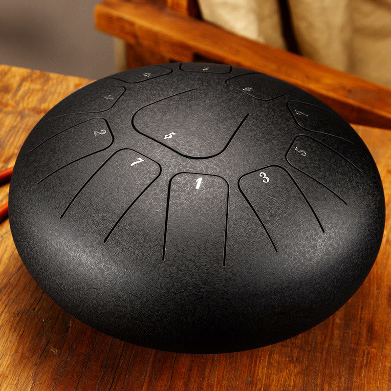 Buddha Stones stalowy językowy Dźwięk uzdrawiający uważność medytacja joga zestaw perkusyjny 11 nut 8 cali - Granitowo-szary - image 19
