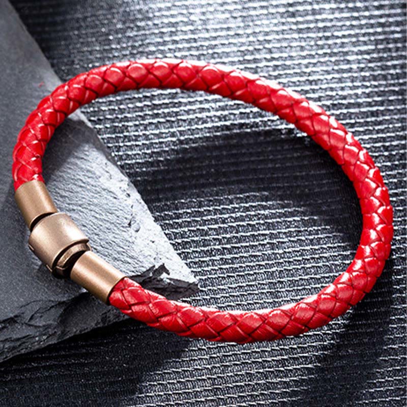 Bransoletka ze sznurka ze skóry Buddha Stones Vintage Luck Braid