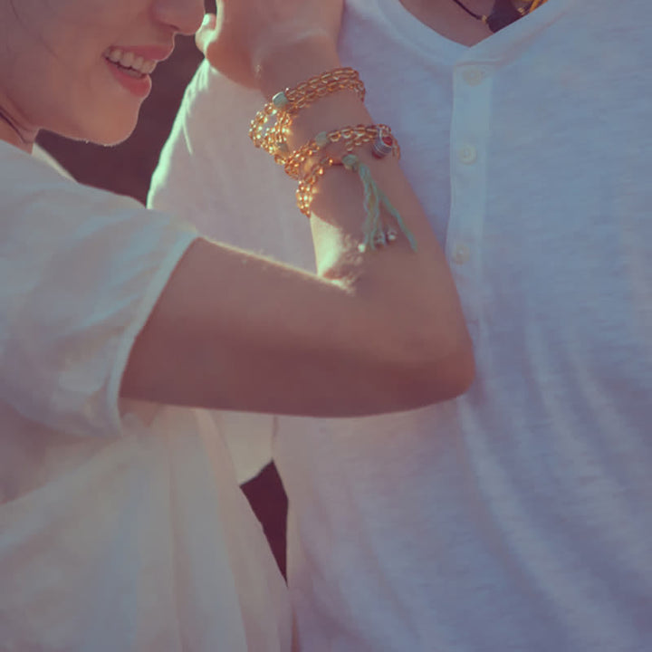 Buddha Stones 108 Koraliki Mala 925 Srebro Sterling Cytryn Sandałowiec Turkus Ochrona Bransoletka Dobrobytu - image 10