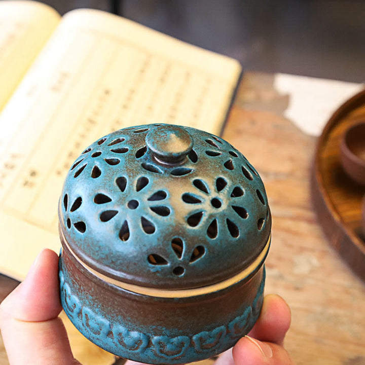 Buddha Stones Mini Puste Duchowe Medytacje Ceramiczne Małe Kadzielnice Dekoracja