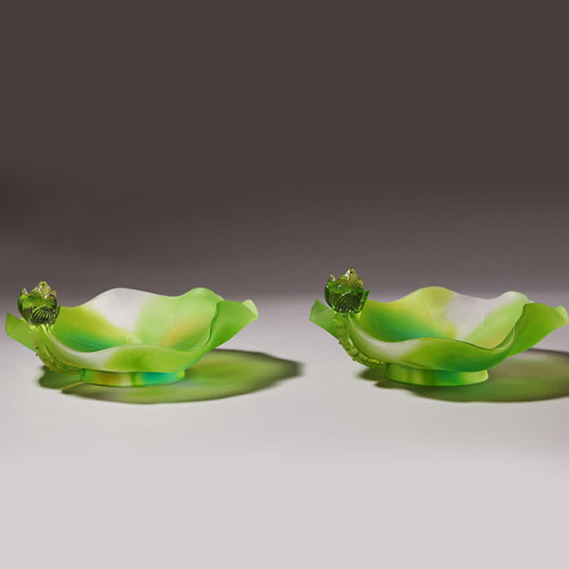 Feng Shui Lotus Ręcznie robiony kryształ Liuli Dzieło sztuki Domowe Biuro Oferta Dekoracja