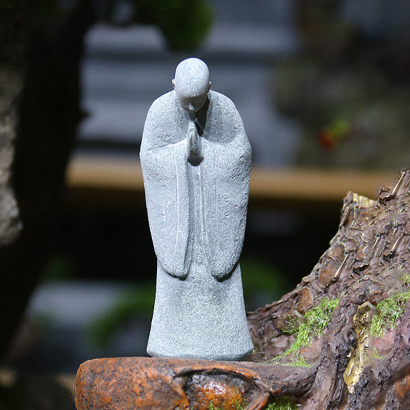 Buddha Stones Medytacja Budda Mnich Spokój Dekoracja Domu - Łuk Buddy 4*5,5*9,5 cm - image 8