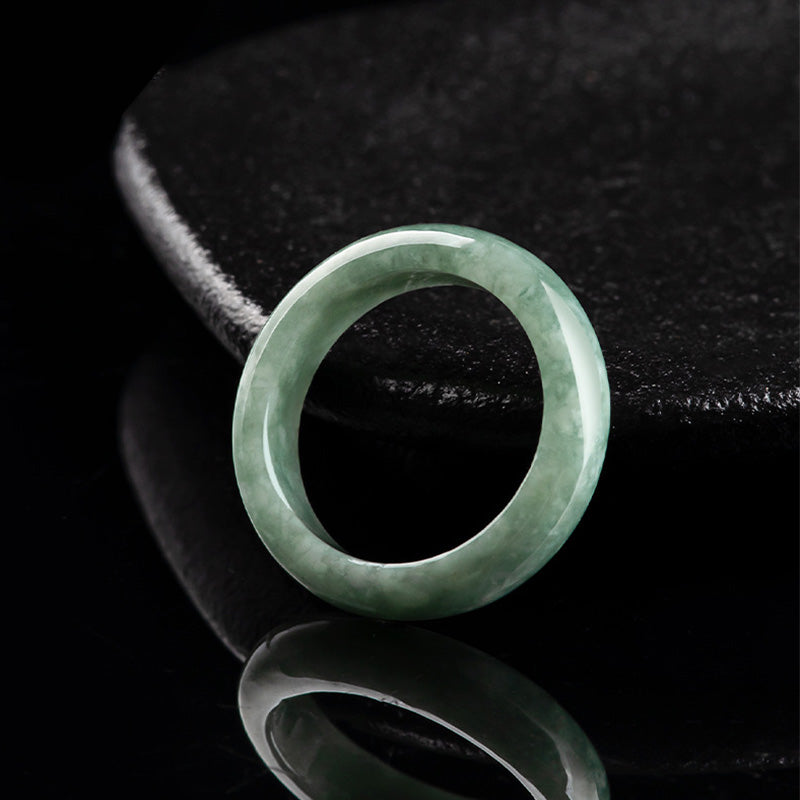 Pierścień leczniczy z naturalnego jadeitu z Buddha Stones